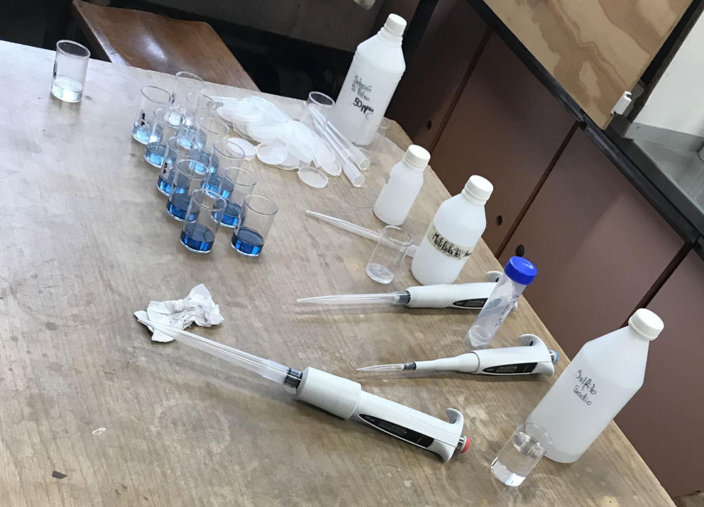 Laboratorio-Si en solución